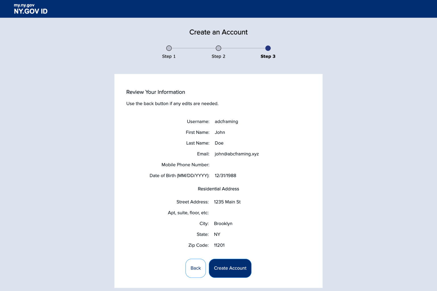 3.4. Review your information