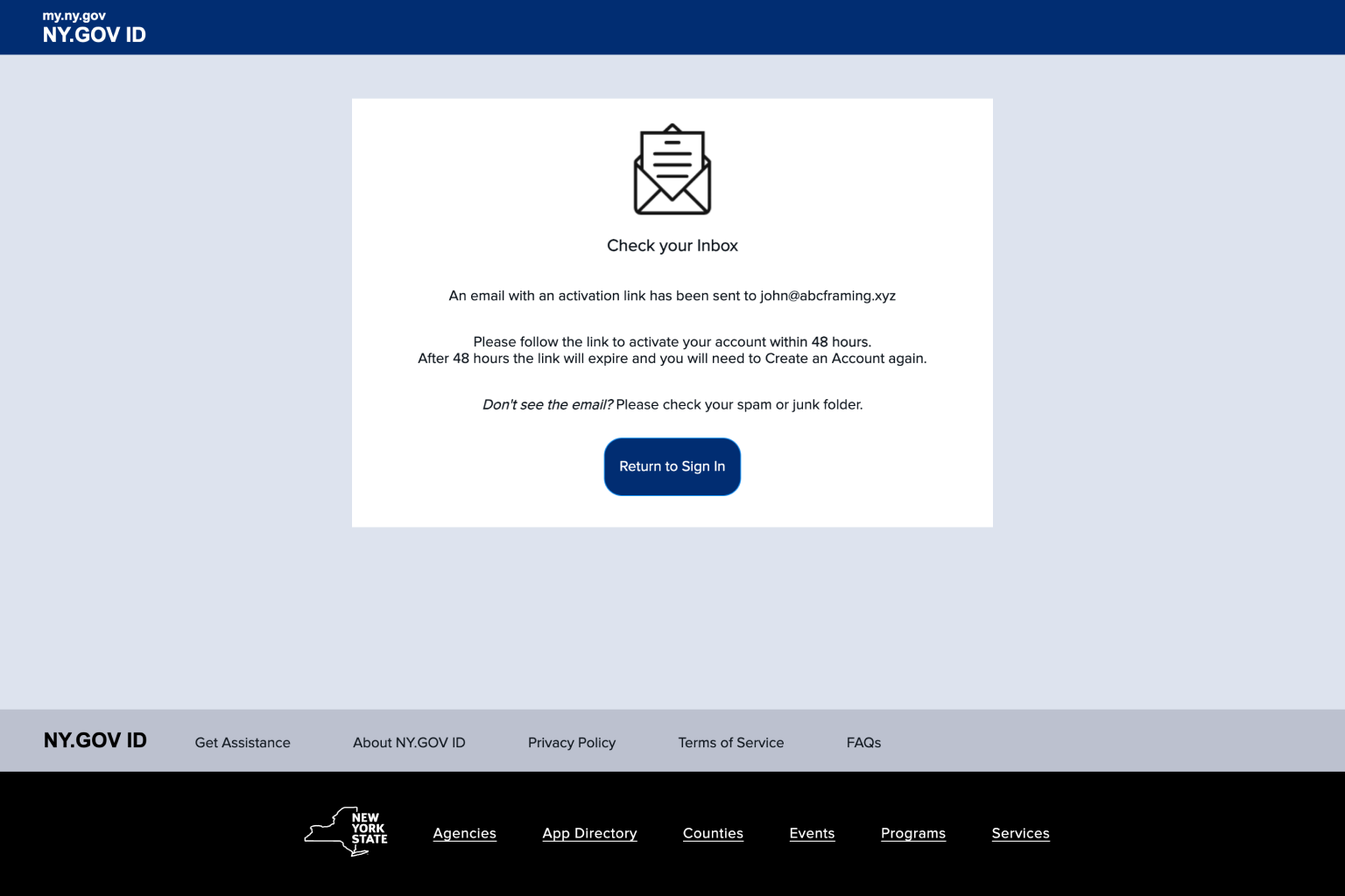 3.5. Activate account with the link send to your email